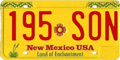 NM license plate 195SON