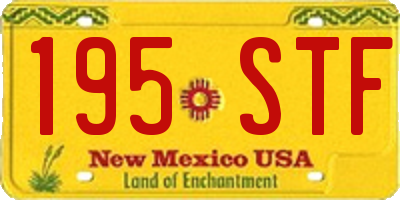 NM license plate 195STF