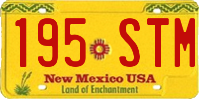 NM license plate 195STM