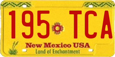 NM license plate 195TCA