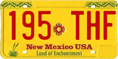 NM license plate 195THF
