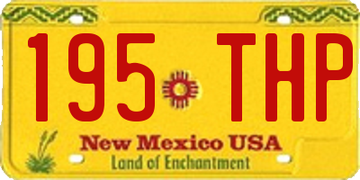 NM license plate 195THP