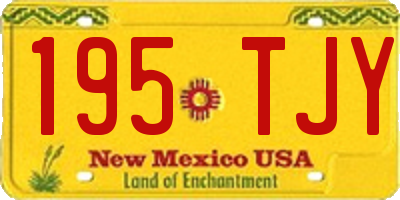 NM license plate 195TJY