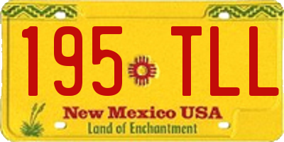 NM license plate 195TLL