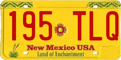 NM license plate 195TLQ