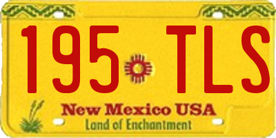NM license plate 195TLS