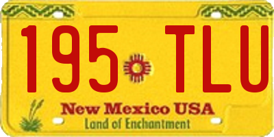 NM license plate 195TLU