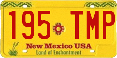 NM license plate 195TMP