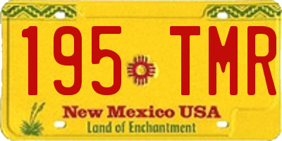 NM license plate 195TMR