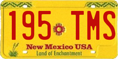 NM license plate 195TMS