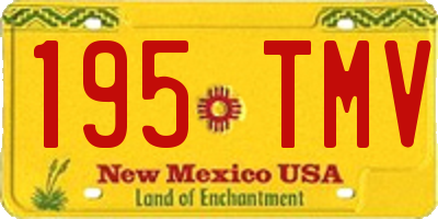 NM license plate 195TMV