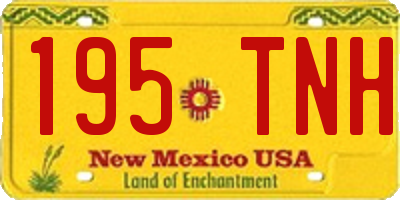 NM license plate 195TNH