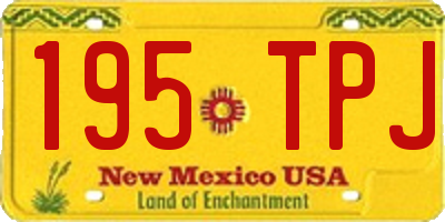 NM license plate 195TPJ