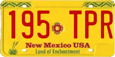 NM license plate 195TPR