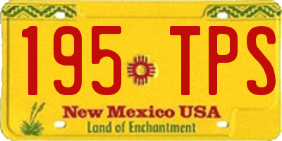 NM license plate 195TPS