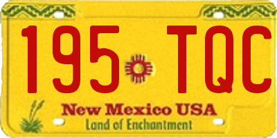 NM license plate 195TQC