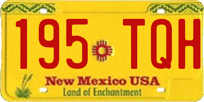NM license plate 195TQH