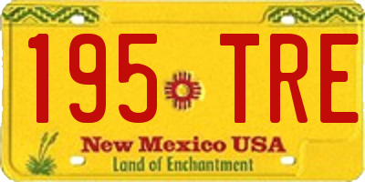NM license plate 195TRE