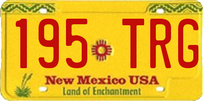 NM license plate 195TRG