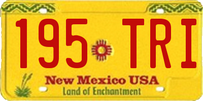 NM license plate 195TRI