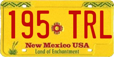 NM license plate 195TRL