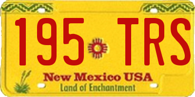 NM license plate 195TRS