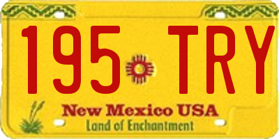 NM license plate 195TRY