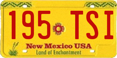 NM license plate 195TSI