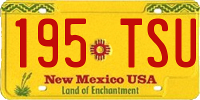 NM license plate 195TSU