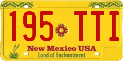 NM license plate 195TTI