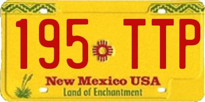 NM license plate 195TTP