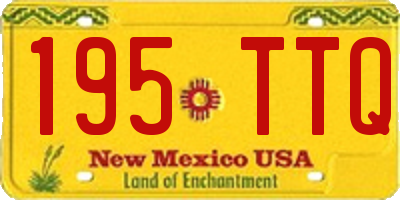 NM license plate 195TTQ