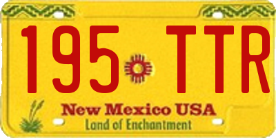 NM license plate 195TTR
