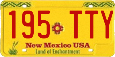 NM license plate 195TTY
