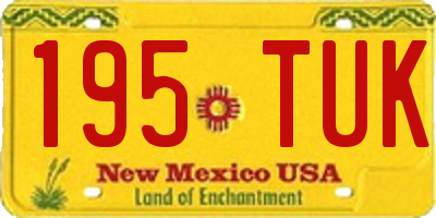 NM license plate 195TUK