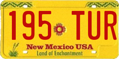 NM license plate 195TUR