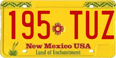 NM license plate 195TUZ