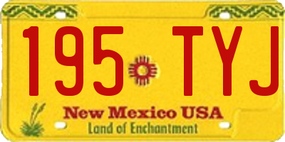 NM license plate 195TYJ