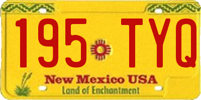 NM license plate 195TYQ