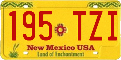 NM license plate 195TZI