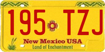 NM license plate 195TZJ