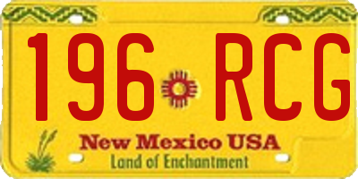NM license plate 196RCG