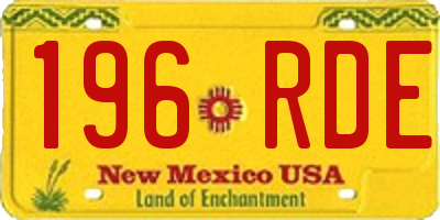 NM license plate 196RDE