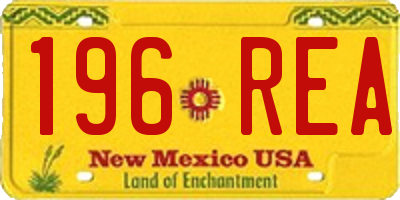 NM license plate 196REA