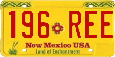 NM license plate 196REE