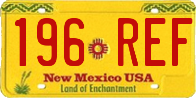 NM license plate 196REF