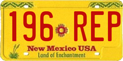 NM license plate 196REP
