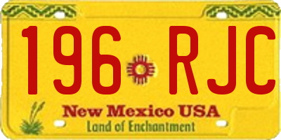 NM license plate 196RJC