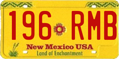 NM license plate 196RMB