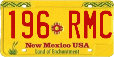 NM license plate 196RMC